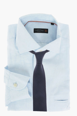 ID Camicia Oxford in Lino e Cotone con Taschino