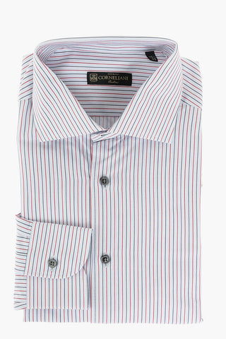 Standard Collar Pinstriped Shirt
