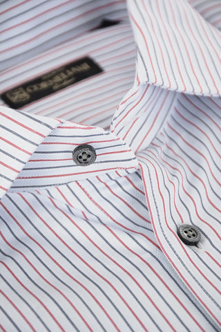 Standard Collar Pinstriped Shirt