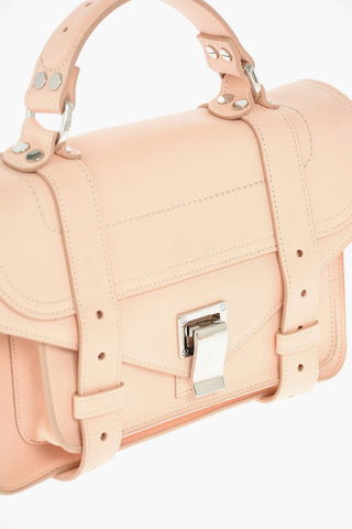 Borsa a Spalla in Pelle Martellata con Manico