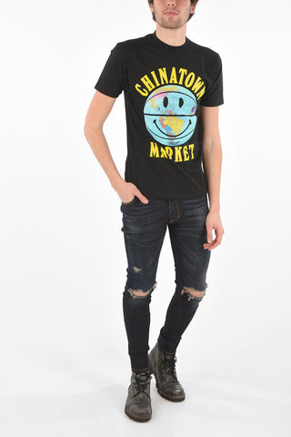 SMILEY T-shirt globe ball Stampata