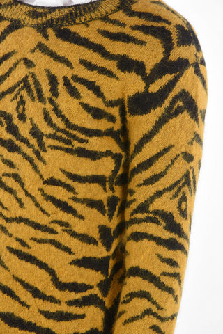 Crew Neck Tiger Wool Blend Sweater
