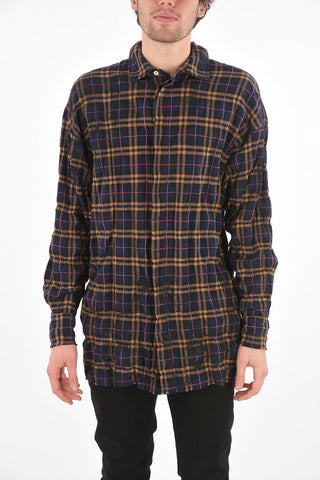 Plaid Check Shirt with Back Printed Logo