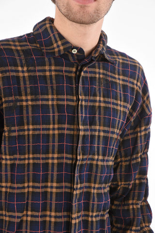 Plaid Check Shirt with Back Printed Logo