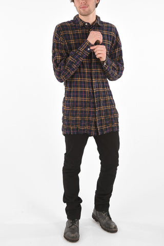 Plaid Check Shirt with Back Printed Logo