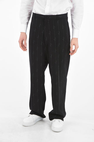 Logoed Pinstripe Pants