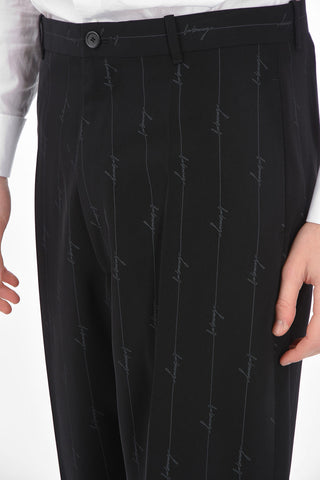 Logoed Pinstripe Pants