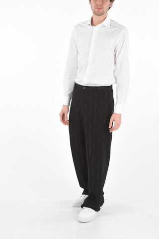 Logoed Pinstripe Pants