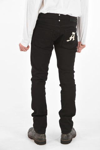 Slim Fit Jeans with Embroidered Logo on the Back 17cm