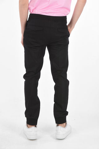 ATELIER virgin wool drawstring waist jogger pants with Ankle Zip