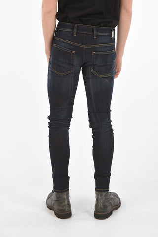 14cm stretch denim ripped skinny fit jeans