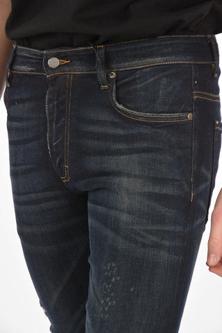 14cm stretch denim ripped skinny fit jeans