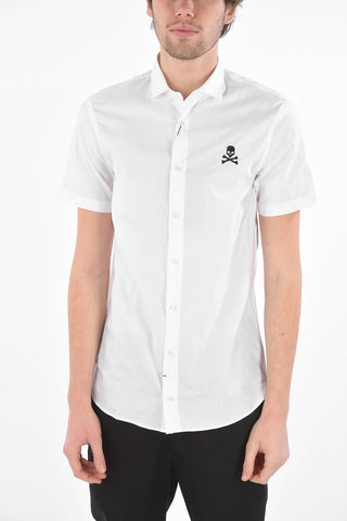 Camicia SKULLYNICIOUS a Manica Corta Ricami Teschi