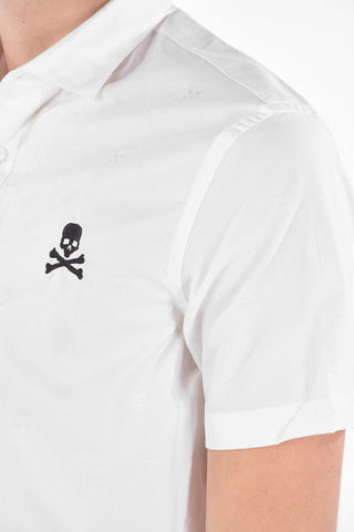 Camicia SKULLYNICIOUS a Manica Corta Ricami Teschi