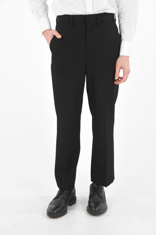 Wool Cropped Pants with Pleat