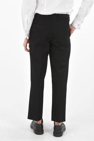 Wool Cropped Pants with Pleat