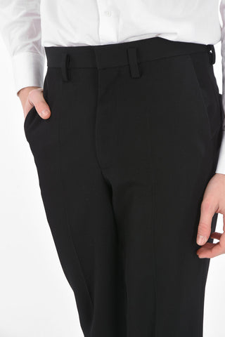Wool Cropped Pants with Pleat