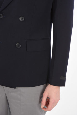 Blazer Doppiopetto in Lana Vergine con Rever Classico