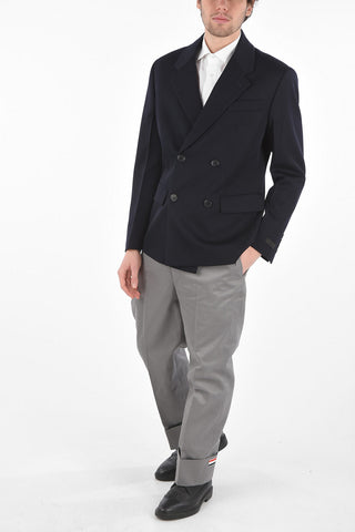 Blazer Doppiopetto in Lana Vergine con Rever Classico