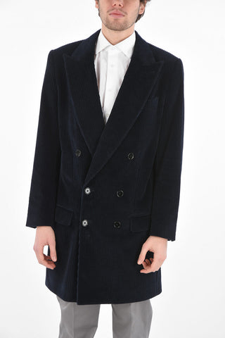 Cappotto Doppiopetto in Velluto a Coste