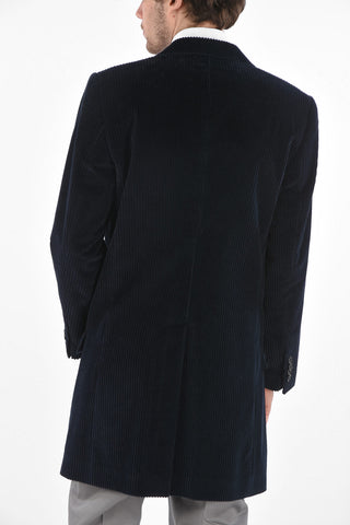 Cappotto Doppiopetto in Velluto a Coste