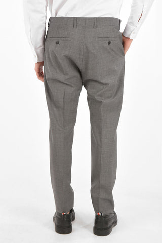 Pantaloni Chino 4 Tasche in Lana con Passanti