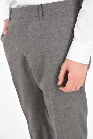 Pantaloni Chino 4 Tasche in Lana con Passanti