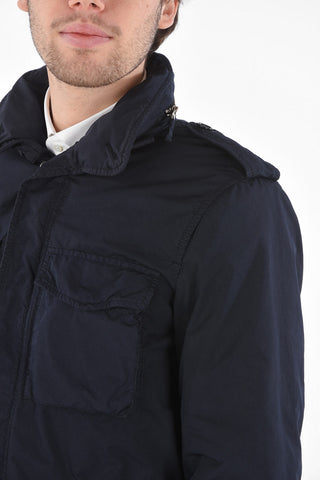 Multipocket Padded Jacket with Removable Cap