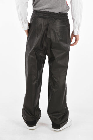 Leather Pants with Elastic Waist Band