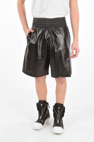 Lacquered Leather Boxy Shorts