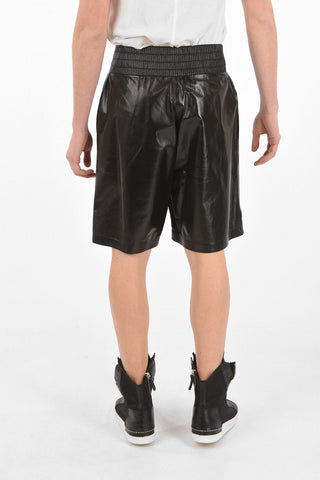 Lacquered Leather Boxy Shorts