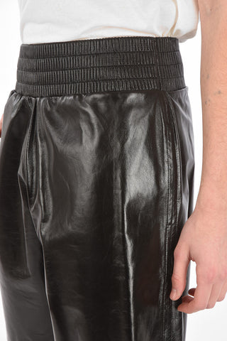 Lacquered Leather Boxy Shorts
