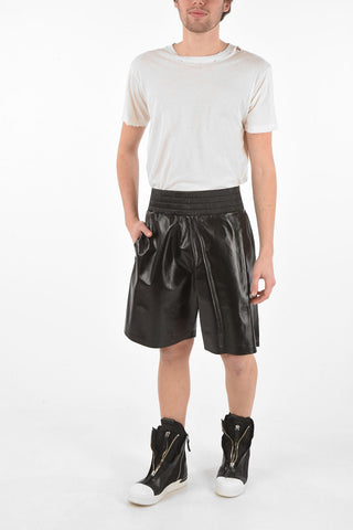 Lacquered Leather Boxy Shorts