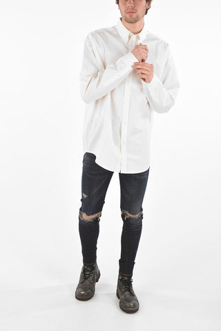 Camicia Over con Collo Button-down con Ricamo Logo