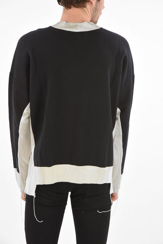 crew-neck panel sweatshirt