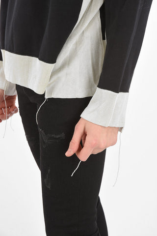 crew-neck panel sweatshirt