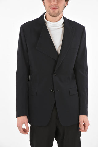 Asymmetrical Lapel 2 Button Blazer