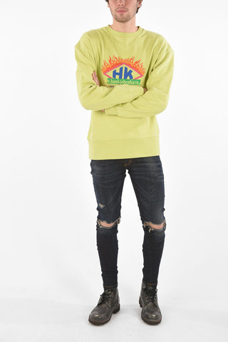 printed crew-neck sweatshirt