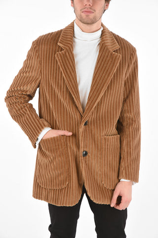 2 Buttons Corduroy Blazer
