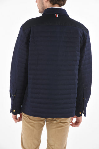 Shetland Wool Quilted Down Jacket