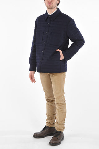 Shetland Wool Quilted Down Jacket
