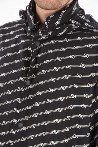 Camicia Monogram a Maniche Corte con Cappuccio