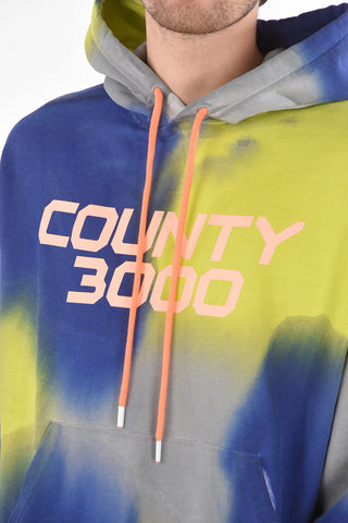 Tye Dye Motif COUNTY3000 Oversized Hoodie