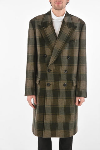 Windowpane Check RESTLER Double Breasted Coat