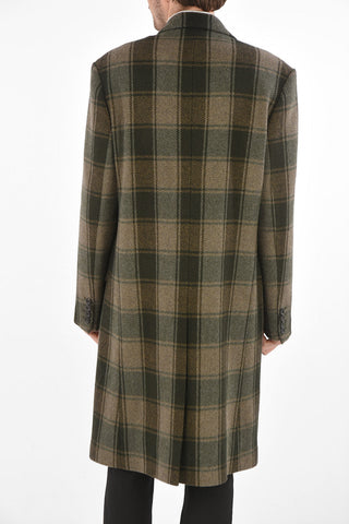 Windowpane Check RESTLER Double Breasted Coat