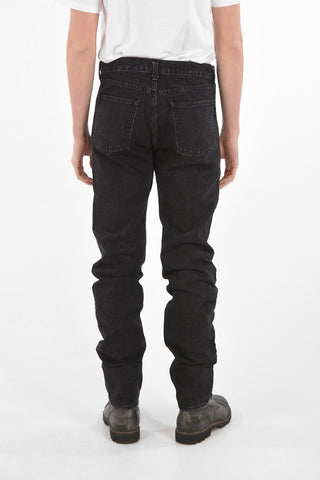 17cm vintage effect straight fit jeans