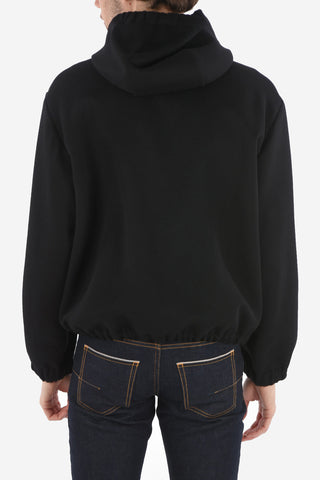 Cashmere and Virgin Wool Sweatshirt with hood