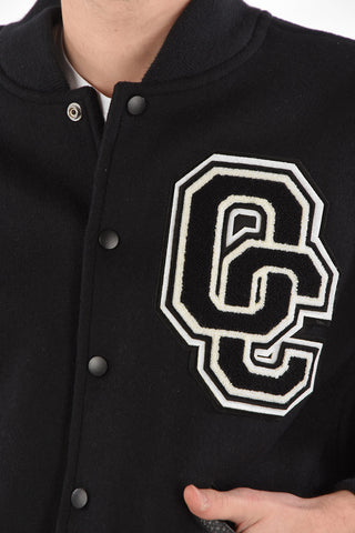 Varsity Jacket with Leather Sleeves