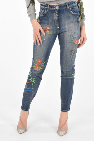 embroidered high-rise waist LISAY jeggings