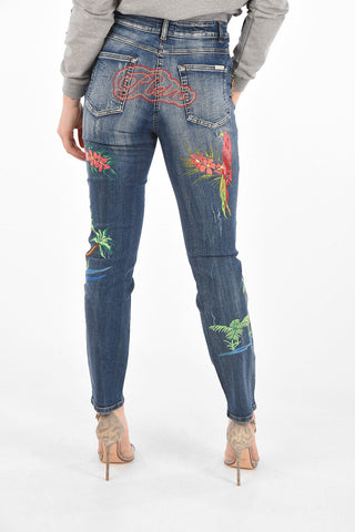 embroidered high-rise waist LISAY jeggings
